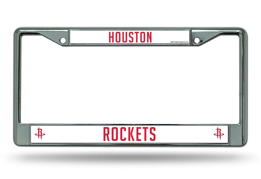 Houston Rockets License Plate Frame Chrome Special Order