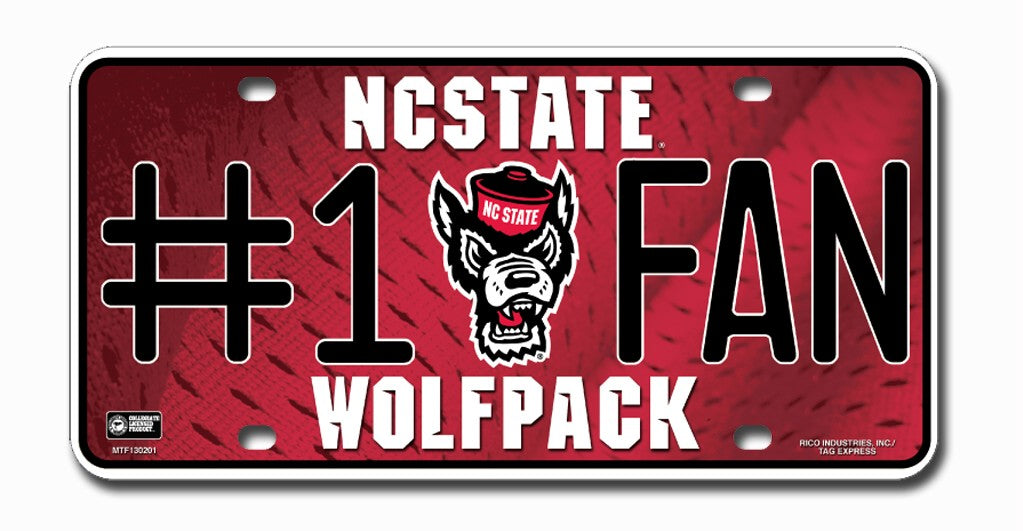 North Carolina State Wolfpack License Plate #1 Fan