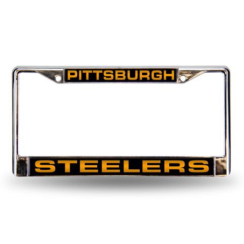 Pittsburgh Steelers License Plate Frame Laser Cut Chrome