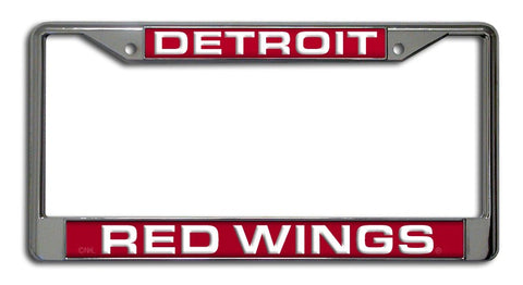 Detroit Red Wings License Plate Frame Laser Cut Chrome Special Order