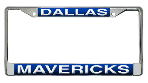 Dallas Mavericks License Plate Frame Laser Cut Chrome Special Order