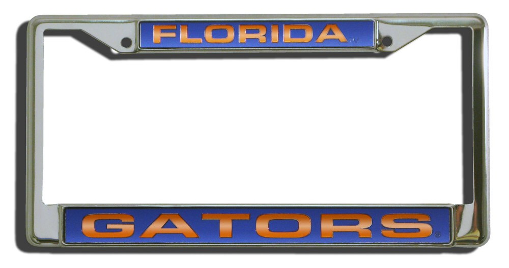 Florida Gators License Plate Frame Laser Cut Chrome