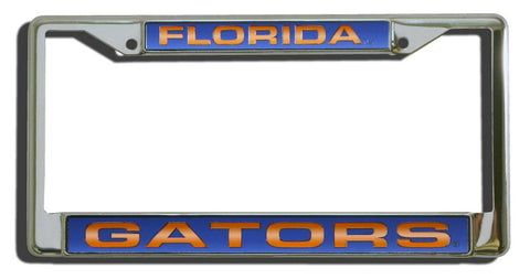 Florida Gators License Plate Frame Laser Cut Chrome