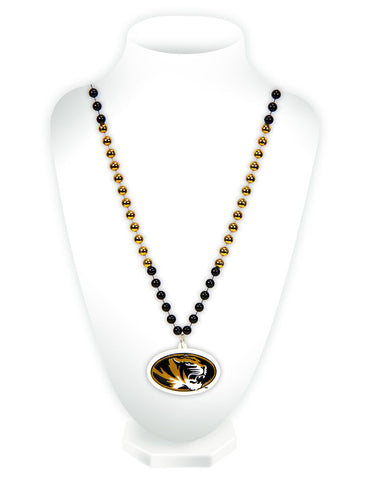 Missouri Tigers Beads with Medallion Mardi Gras Style Special Order