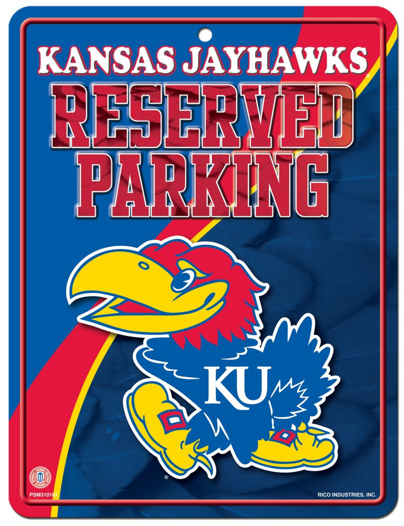Kansas Jayhawks Metal Parking Sign Special Order