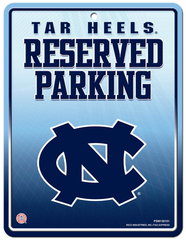 North Carolina Tar Heels Metal Parking Sign