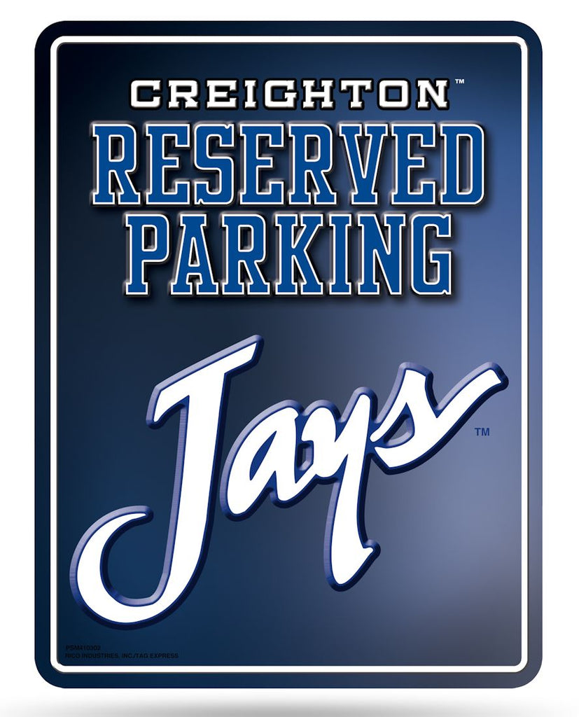 Creighton Blue Jays Metal Parking Sign Special Order