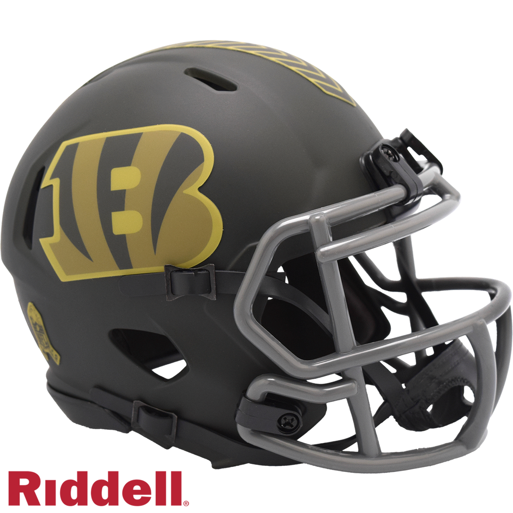 Cincinnati Bengals Helmet Riddell Replica Mini Speed Style Salute To Service 2025