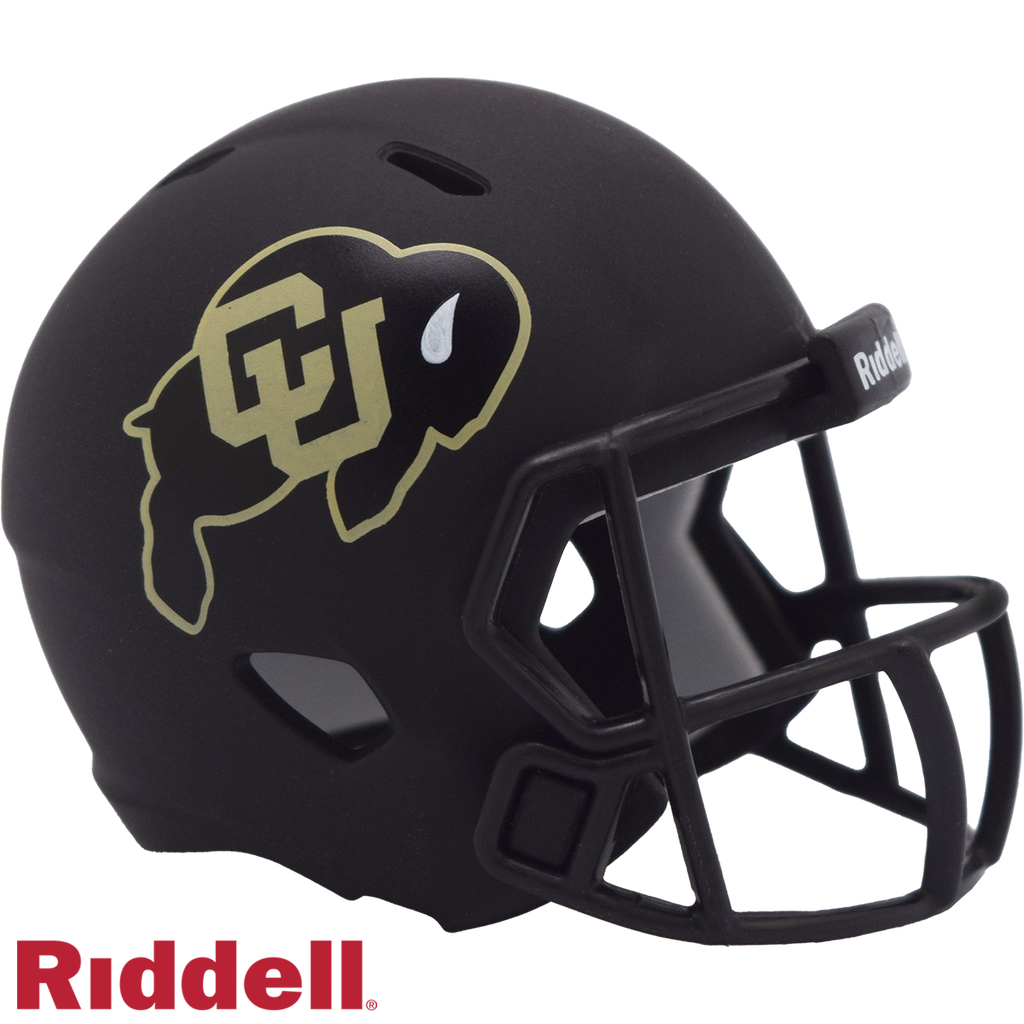 Colorado Buffaloes Helmet Riddell Pocket Pro Speed Style Black Periodic Restock