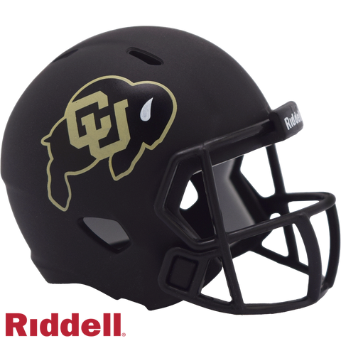 Colorado Buffaloes Helmet Riddell Pocket Pro Speed Style Black Periodic Restock