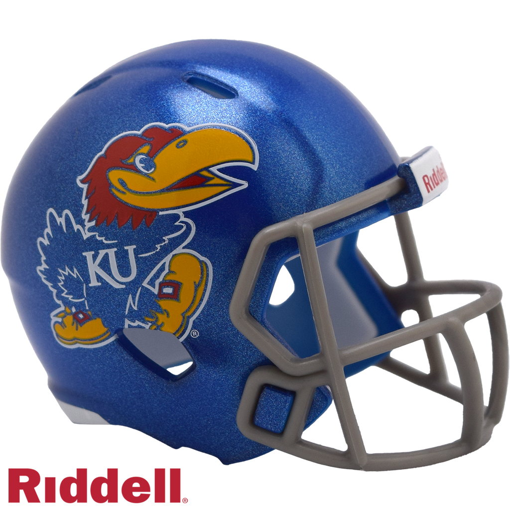 Kansas Jayhawks Helmet Riddell Pocket Pro Speed Style Periodic Restock
