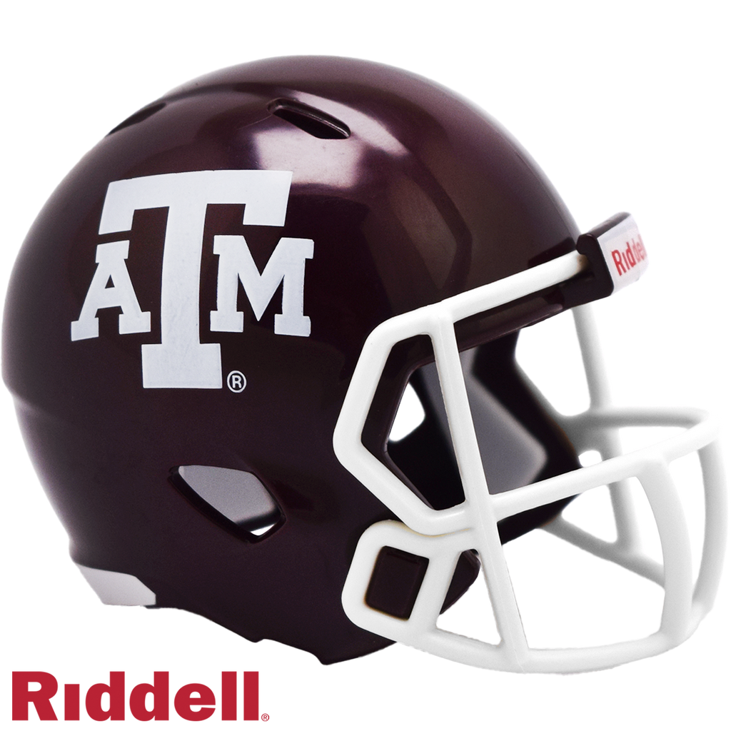 Texas A&M Aggies Helmet Riddell Pocket Pro Speed Style Periodic Restock