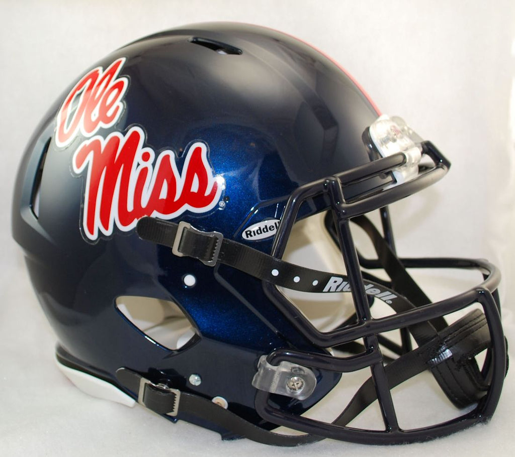 Ole Miss Rebels Helmet Riddell Authentic Full Size Speed Style Special Order