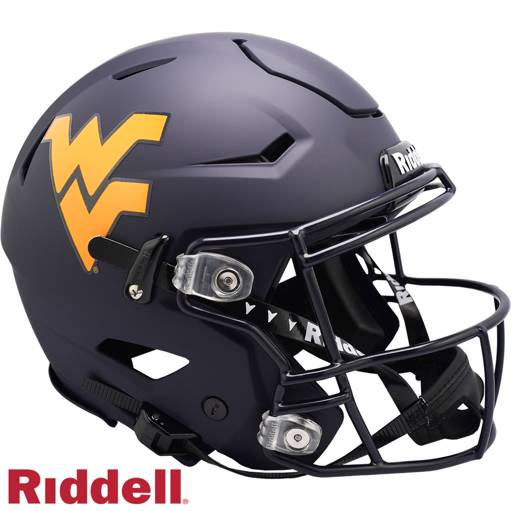West Virginia Mountaineers Helmet Riddell Authentic Full Size SpeedFlex Style Satin Special Order