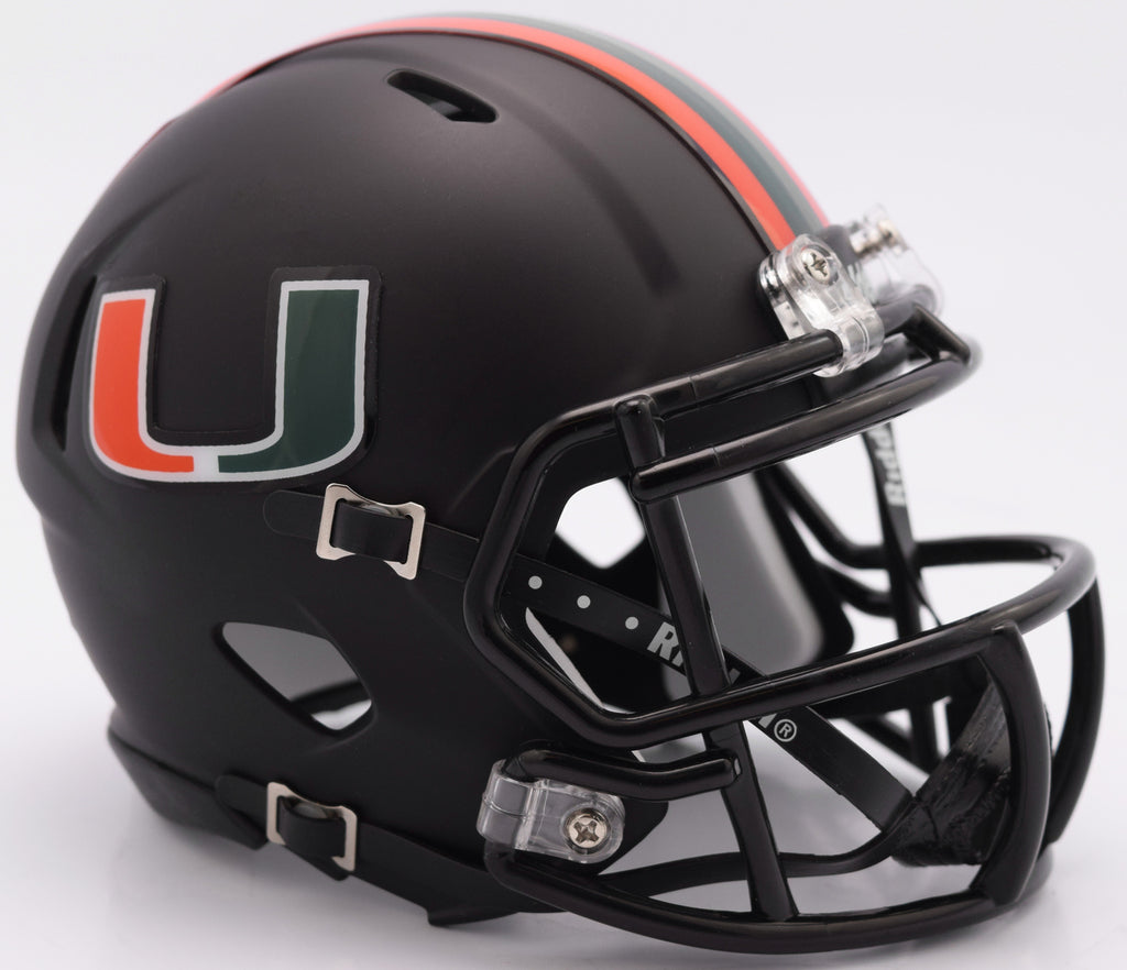 Miami Hurricanes Helmet Riddell Authentic Full Size Speed Style Miami Nights Design Special Order