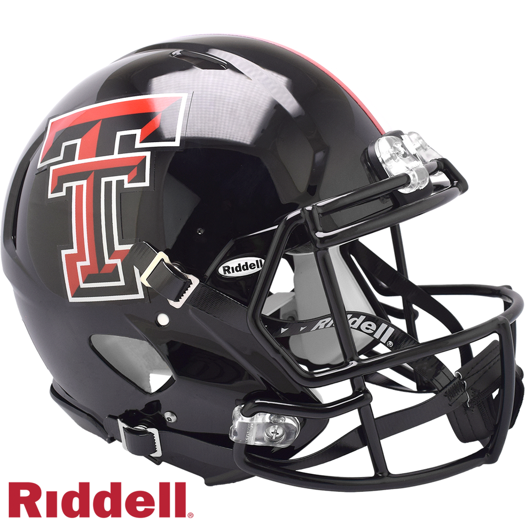 Texas Tech Red Raiders Helmet Riddell Authentic Full Size Speed Style Black Special Order