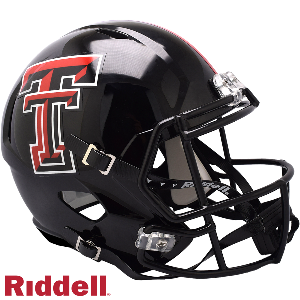 Texas Tech Red Raiders Helmet Riddell Replica Full Size Speed Style Black Special Order