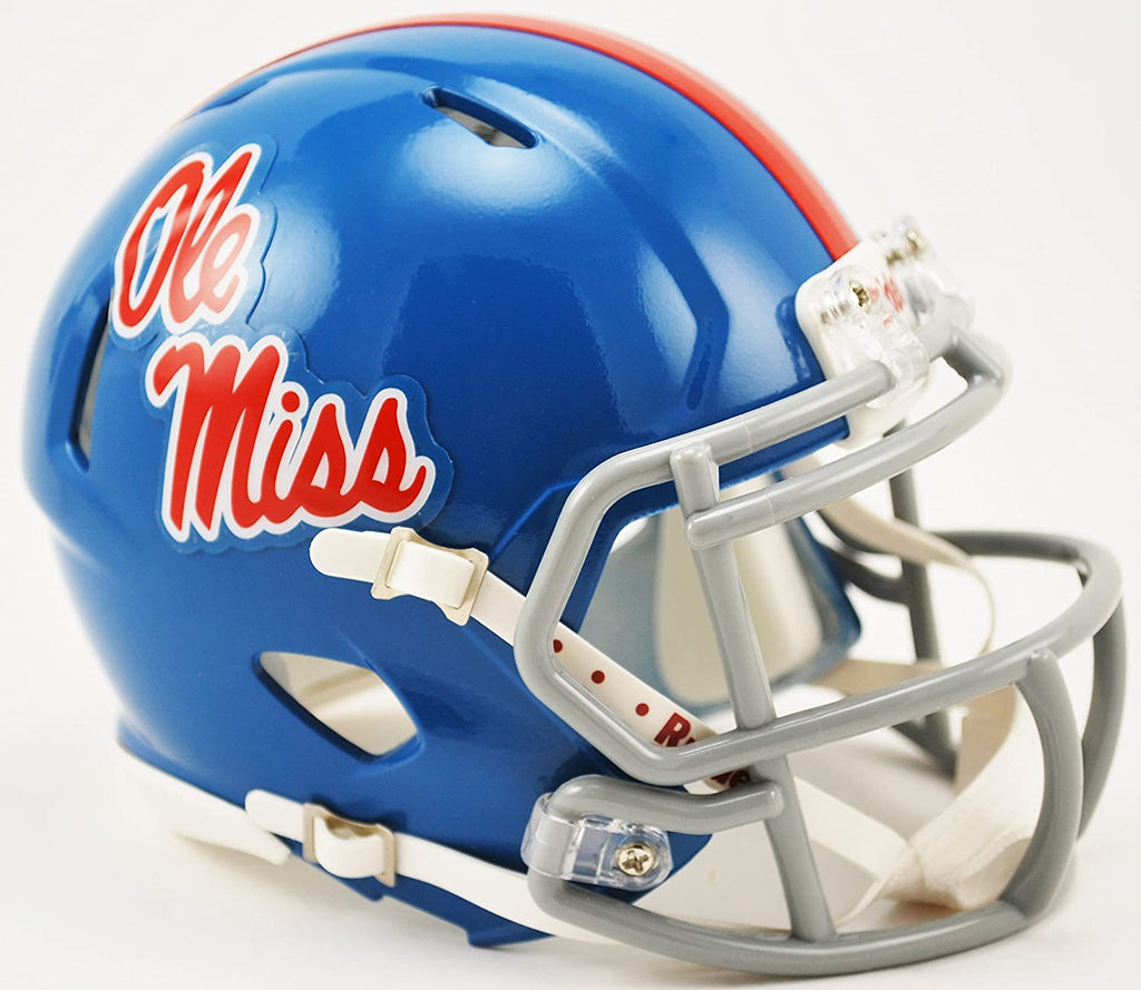 Ole Miss Rebels Helmet Riddell Replica Mini Speed Style Powder Blue