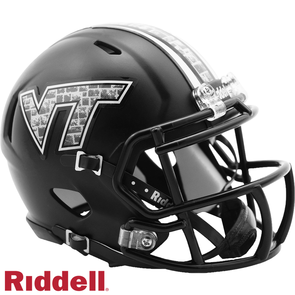 Virginia Tech Hokies Helmet Riddell Replica Mini Speed Style Matte Black