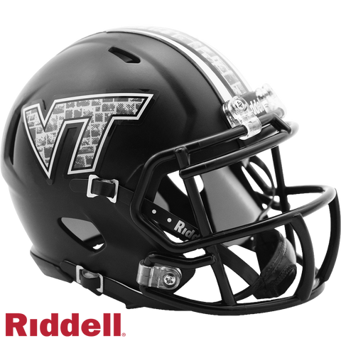 Virginia Tech Hokies Helmet Riddell Replica Mini Speed Style Matte Black