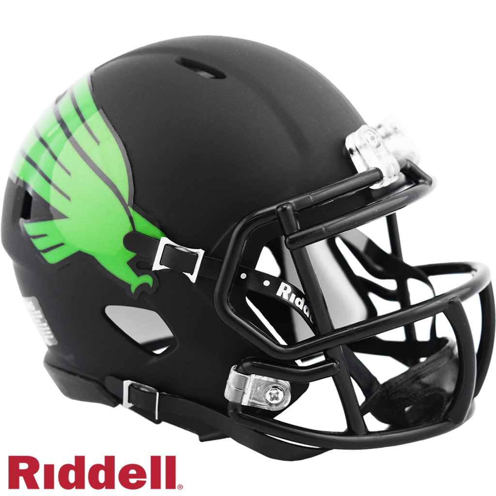 North Texas Mean Green Helmet Riddell Replica Mini Speed Style Matte Black