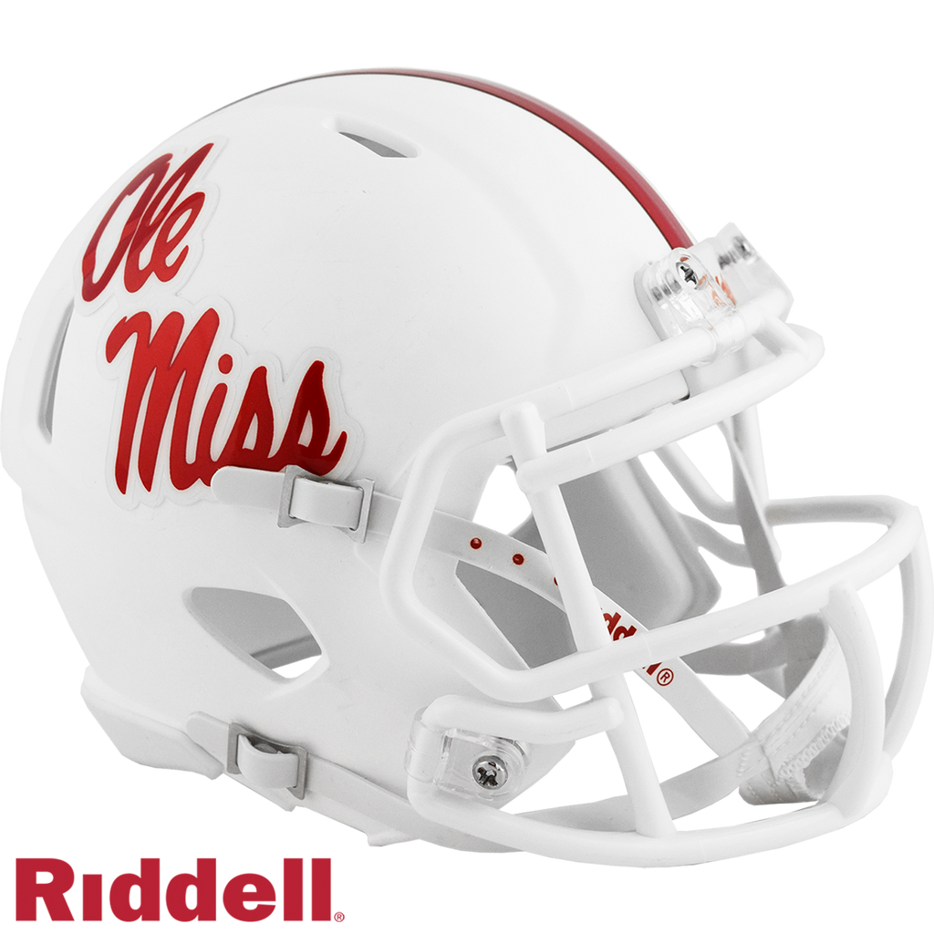 Ole Miss Rebels Helmet Riddell Replica Mini Speed Style White