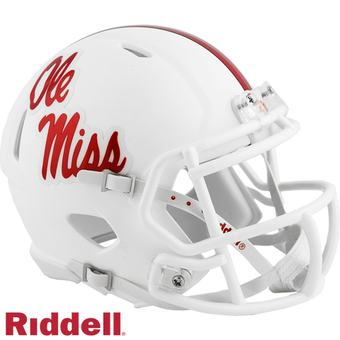 Ole Miss Rebels Helmet Riddell Replica Mini Speed Style White