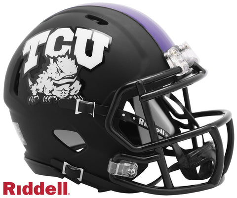 Texas Christian Horned Frogs Helmet Riddell Replica Mini Speed Style Matte Black