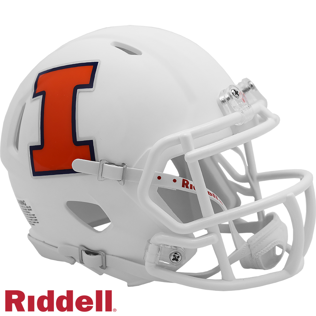 Illinois Fighting Illini Helmet Riddell Replica Mini Speed Style White