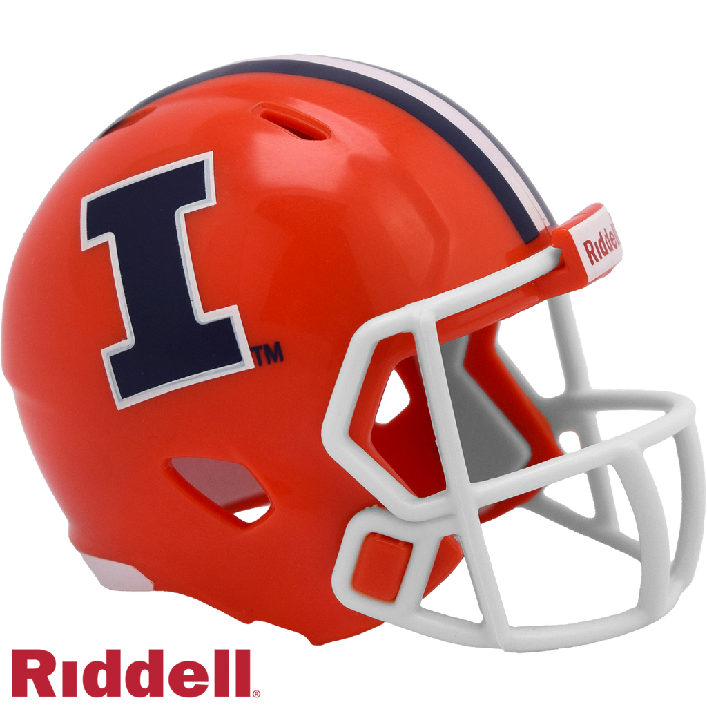 Illinois Fighting Illini Helmet Riddell Pocket Pro Speed Style Periodic Restock