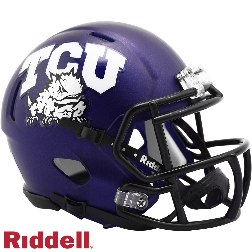 Texas Christian Horned Frogs Helmet Riddell Replica Mini Speed Style Satin Purple
