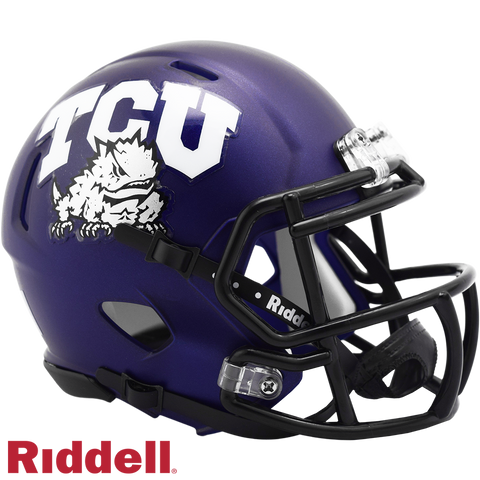 Texas Christian Horned Frogs Helmet Riddell Replica Mini Speed Style Satin Purple