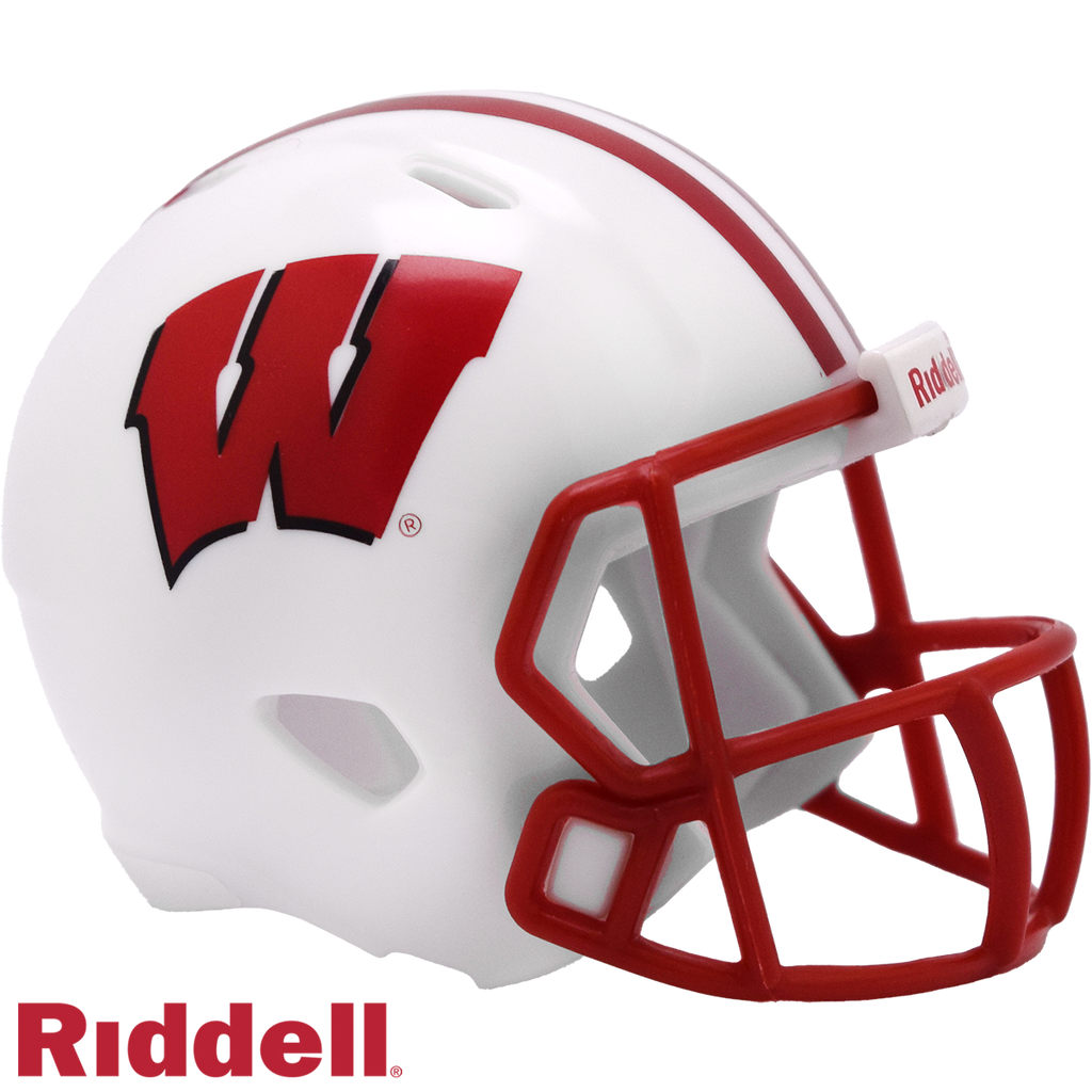 Wisconsin Badgers Helmet Riddell Pocket Pro Speed Style Periodic Restock