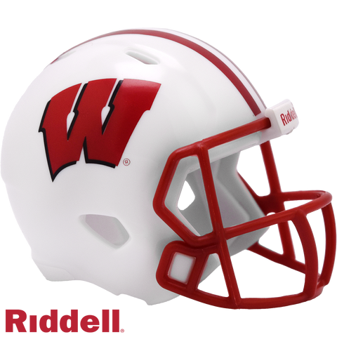 Wisconsin Badgers Helmet Riddell Pocket Pro Speed Style Periodic Restock
