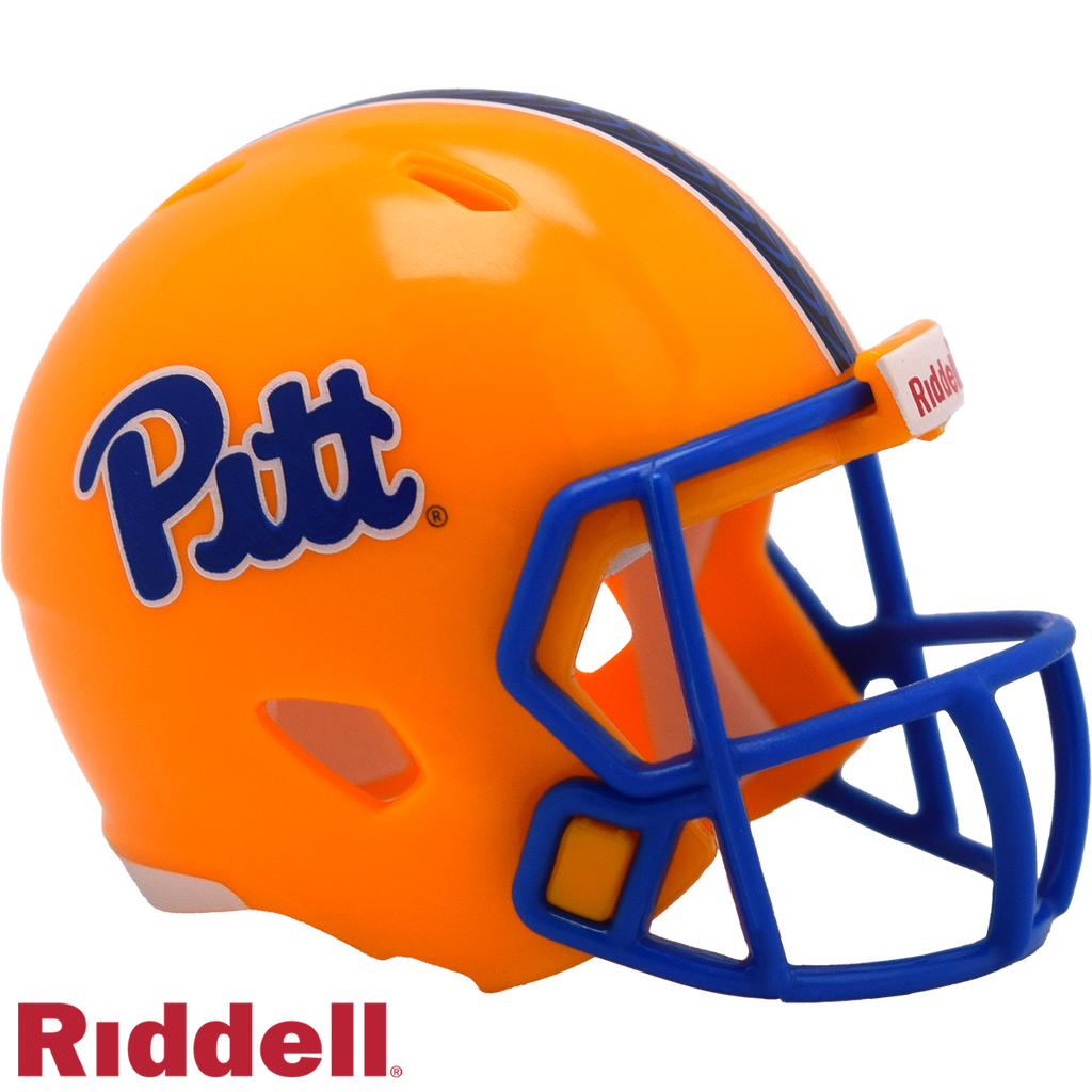 Pittsburgh Panthers Helmet Riddell Pocket Pro Speed Style Gold Periodic Restock