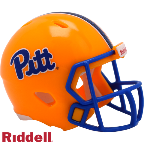 Pittsburgh Panthers Helmet Riddell Pocket Pro Speed Style Gold Periodic Restock