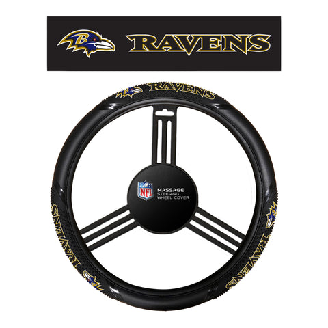 Baltimore Ravens Steering Wheel Cover Massage Grip Style CO