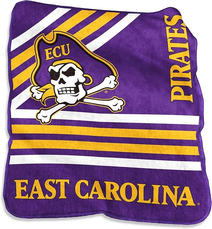 East Carolina Pirates Blanket 50x60 Raschel Throw