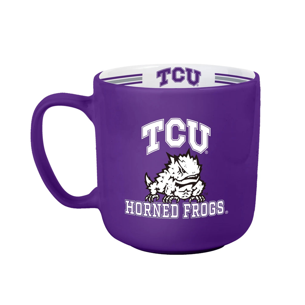 Texas Christian Horned Frogs Coffee Mug 15oz Stripe Design