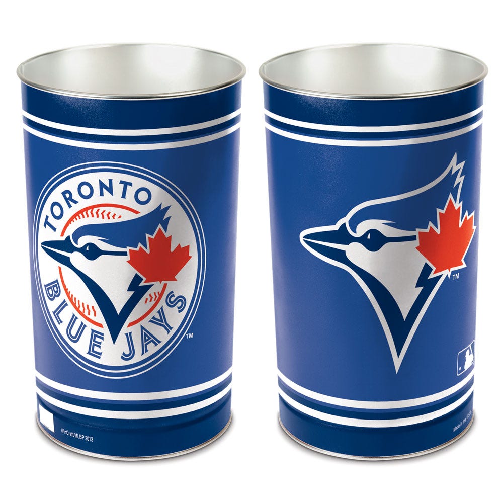 Toronto Blue Jays Wastebasket 15 Inch Periodic Restock