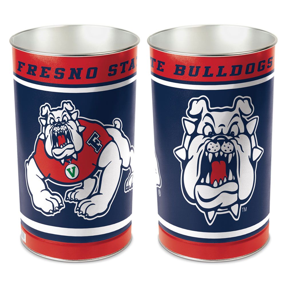 Fresno State Bulldogs Wastebasket 15 Inch Periodic Restock