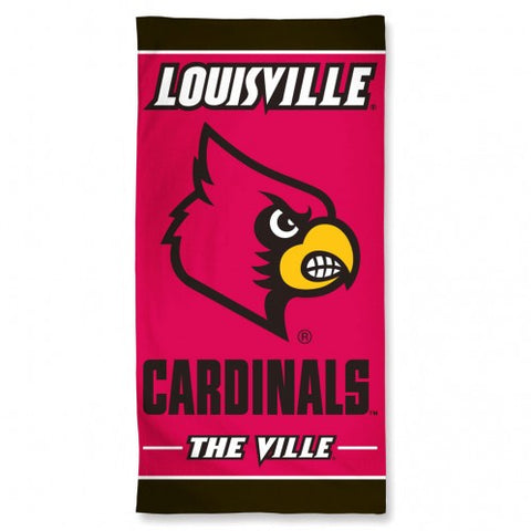 Louisville Cardinals Towel 30x60 Beach Style Special Order