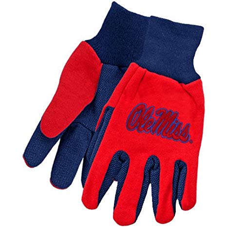 Ole Miss Rebels Gloves Two Tone Style Adult Size