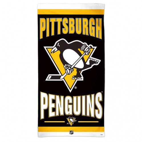 Pittsburgh Penguins Towel 30x60 Beach Style Special Order