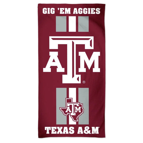Texas A&M Aggies Towel 30x60 Beach Style