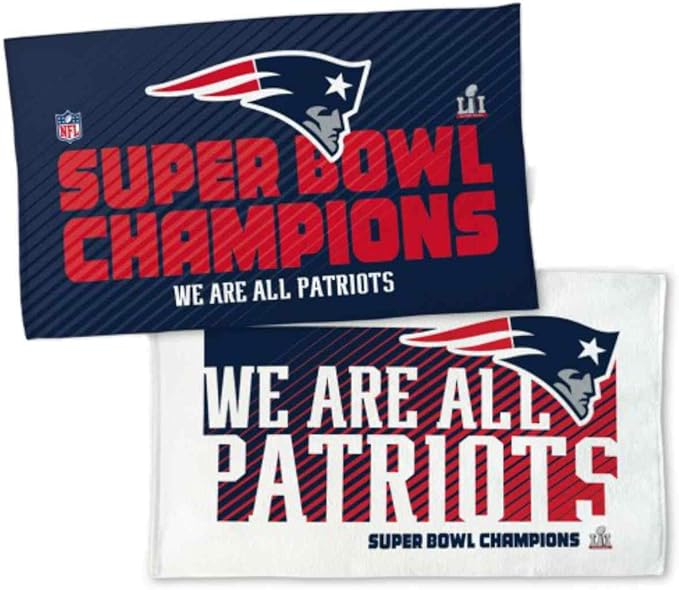 New England Patriots Towel 22x42 Locker Room Style Spectra Super Bowl 51 Champions Design