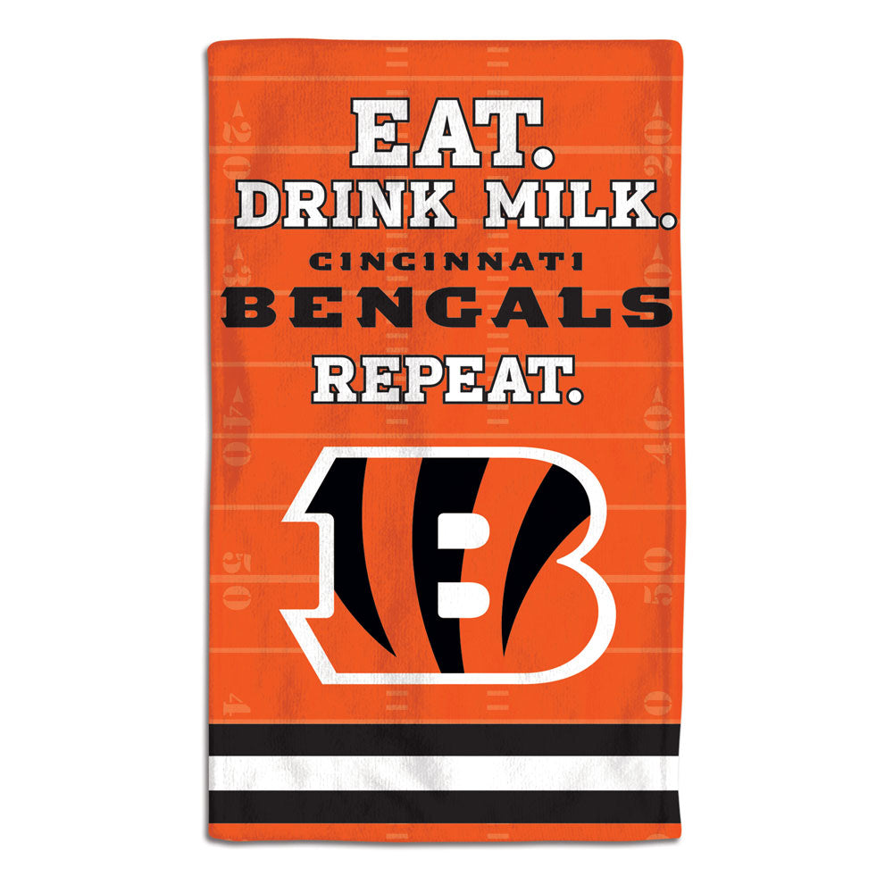 Cincinnati Bengals Baby Burp Cloth 10x17