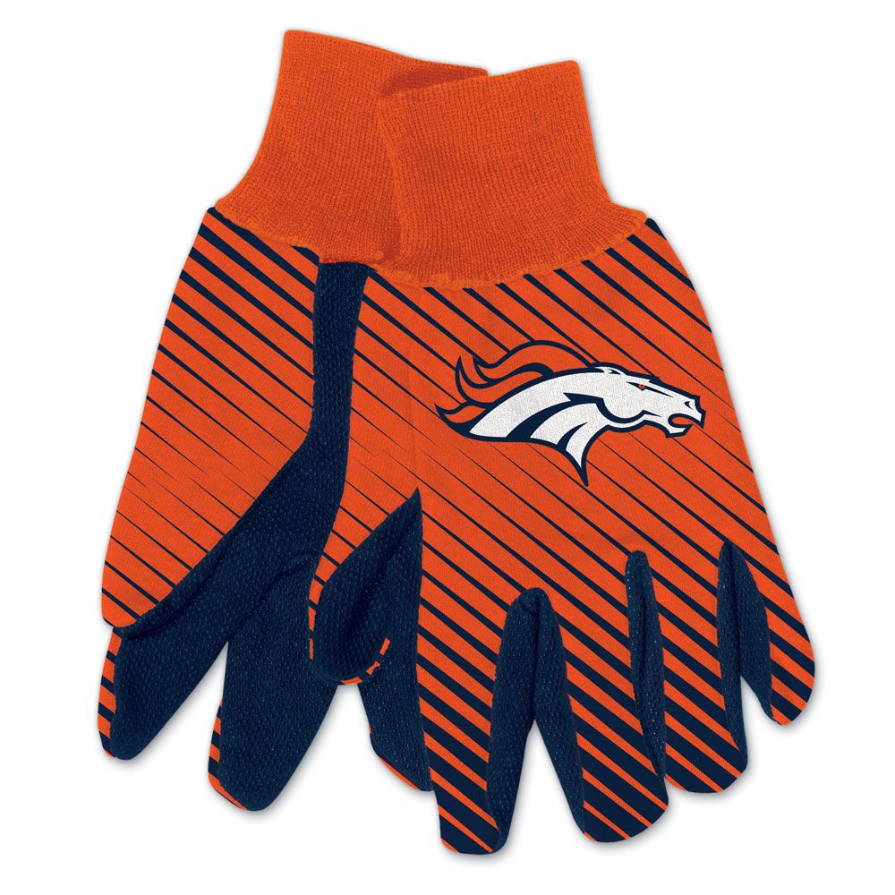 Denver Broncos Gloves Two Tone Style Adult Size