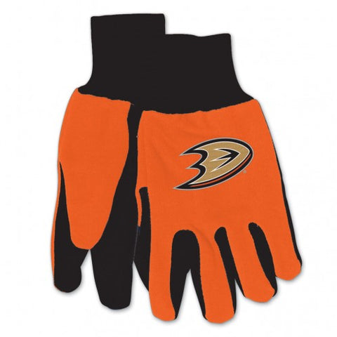 Anaheim Mighty Ducks Gloves Two Tone Style Adult Size Special Order