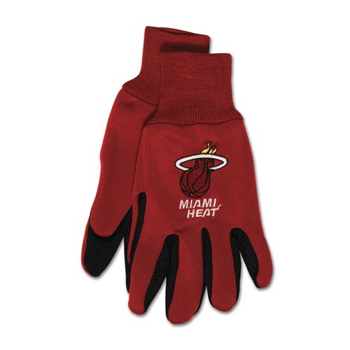 Miami Heat Gloves Two Tone Style Adult Size Special Order